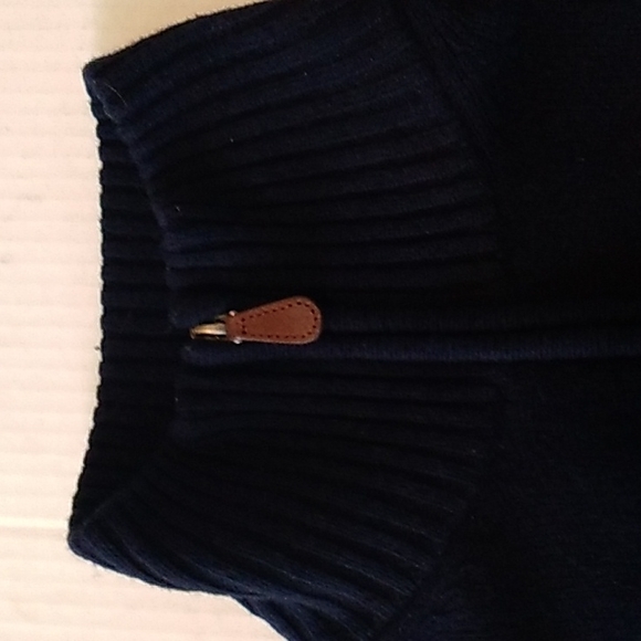J Crew men's blue lamb's wool sweater size Medium - Picture 2 of 7